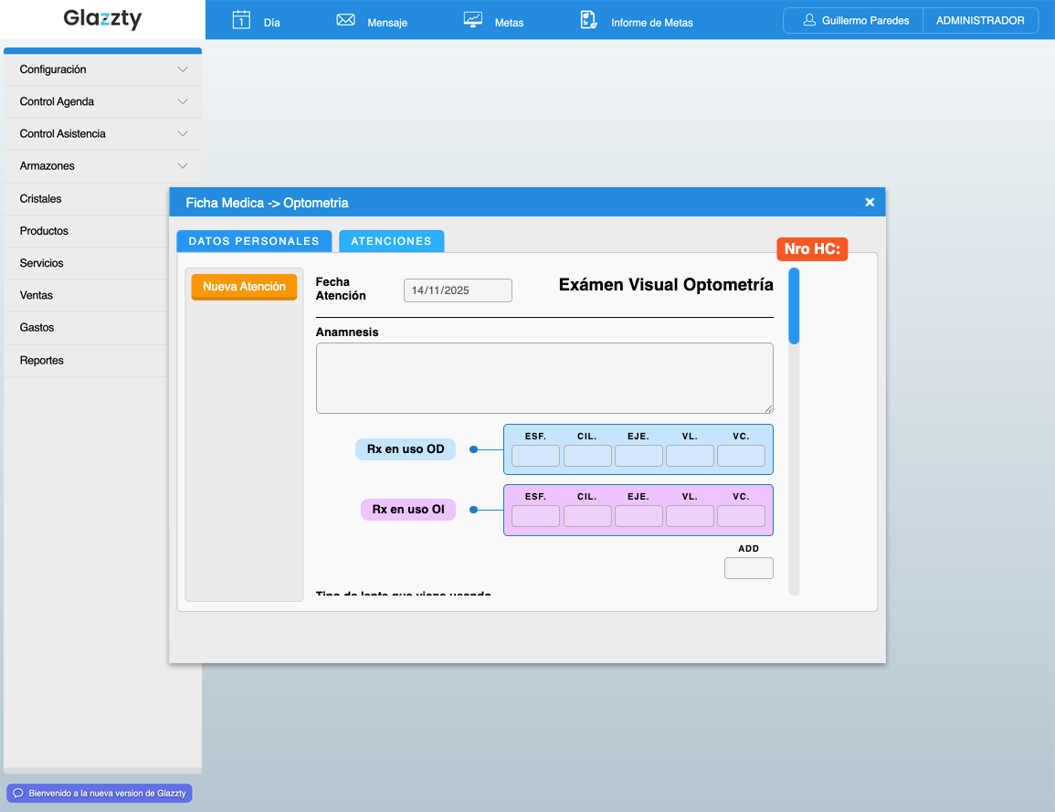 Glazzty: Sistema de gestión para tu óptica